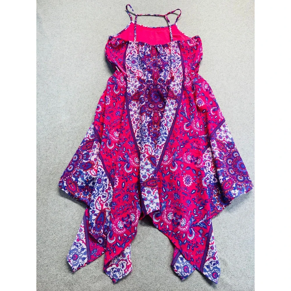 The Children's Place Girls XL 14 Pink Purple Paisley Dress Handkerchief Flowy - Picture 11 of 12